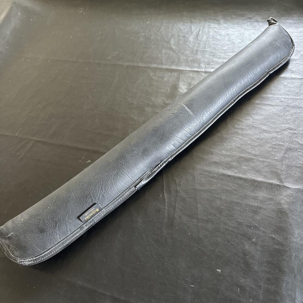 Vintage Schmelke Pool Cue Stick Black Soft Case USA 1 shaft 1 butt 1x1
